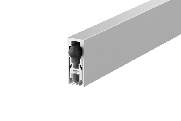Lorient LAS8001 slimline mortised automatic drop seal shown in its correct installed orientation