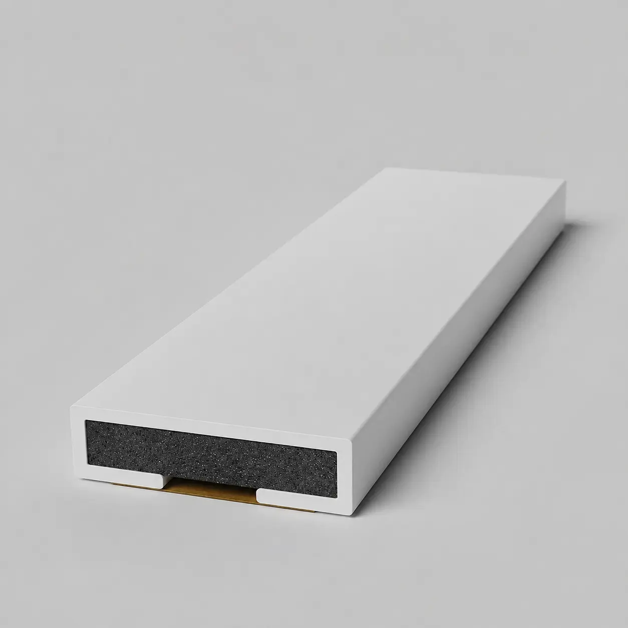 Rigid-box intumescent fire-only door seal without a smoke brush